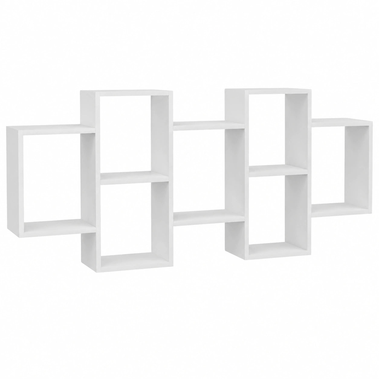 Modernes Wandregal Weiß 161x65x18 cm – Vielseitiges Schweberegal für Wohnzimmer, Schlafzimmer & Küche