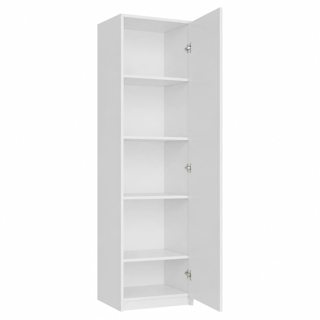 MATKAM Hochschrank mit Türen, 39x180x35cm, verstellbare Böden, satinierte Griffe, ideal für Büro und Wohnzimmer
