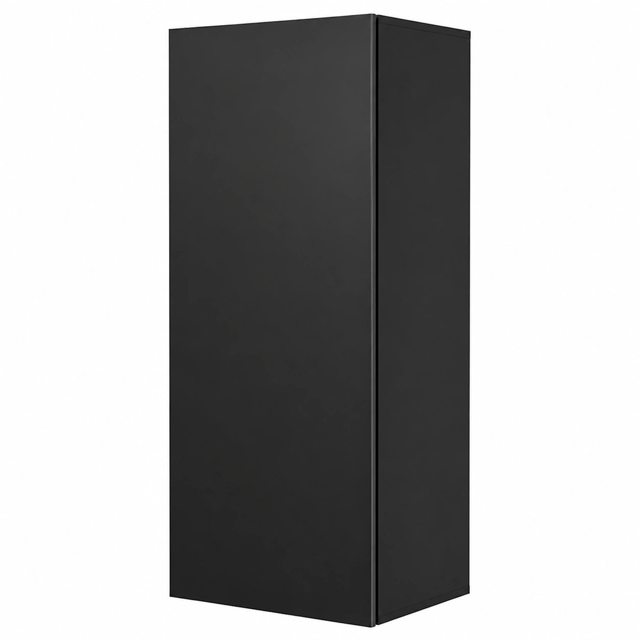 Eleganter Hängeschrank Calabrini BR11 für modernes Wohnzimmer, Schwarz Hochglanz