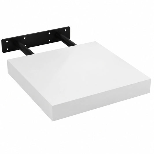 Velano Weiß Hochglanz Regalbrett 23,5x23,5 cm für Küche, Bad, Wohnzimmer & Schlafzimmer