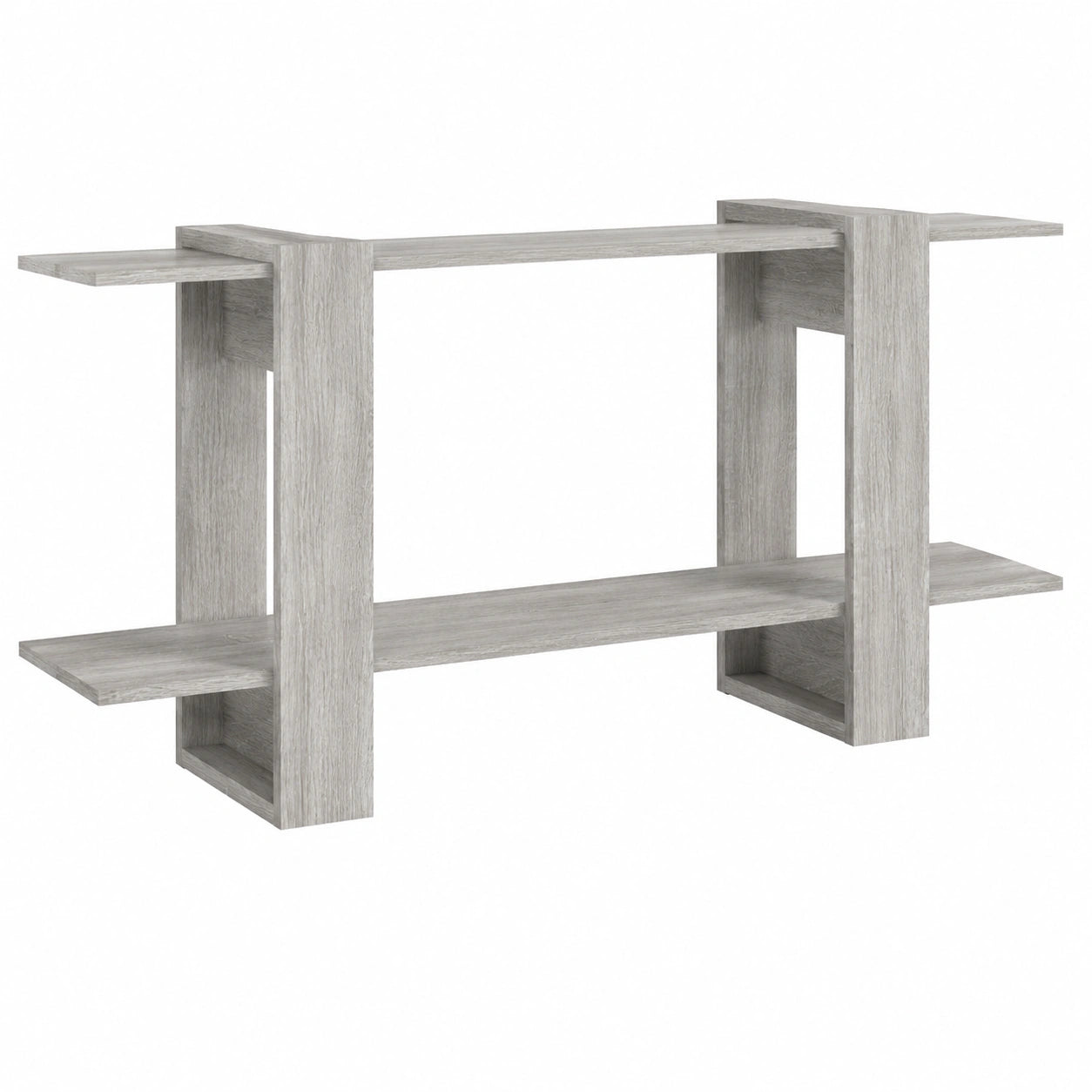 Modernes Holzregal in Grau Sonoma, 100x30x51 cm, ideal für Wohnzimmer, Flur oder Büro