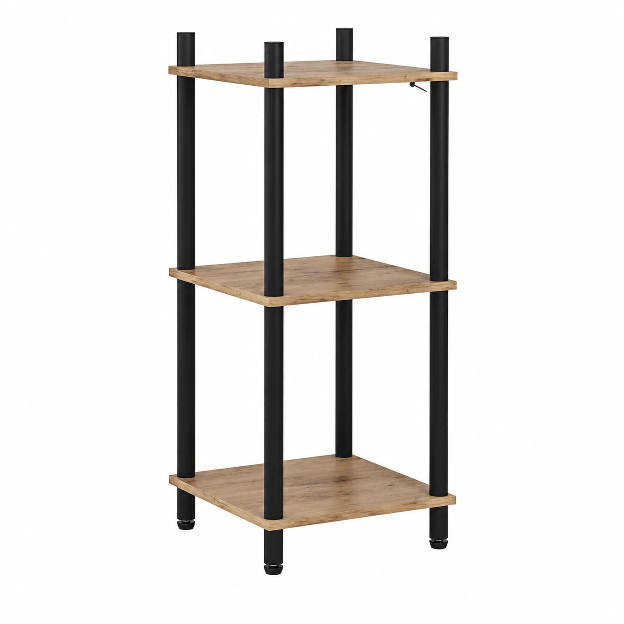 Vicco Eckregal Bivio aus Goldkraft Eiche und Anthrazit, 30 x 72 cm, 3 Ebenen, platzsparendes Design für Ecke und einfache Wandmontage