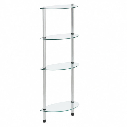 Moderner Glas-Pflanzenständer, 5 Ebenen, transparent, für Wohn- und Schlafzimmer