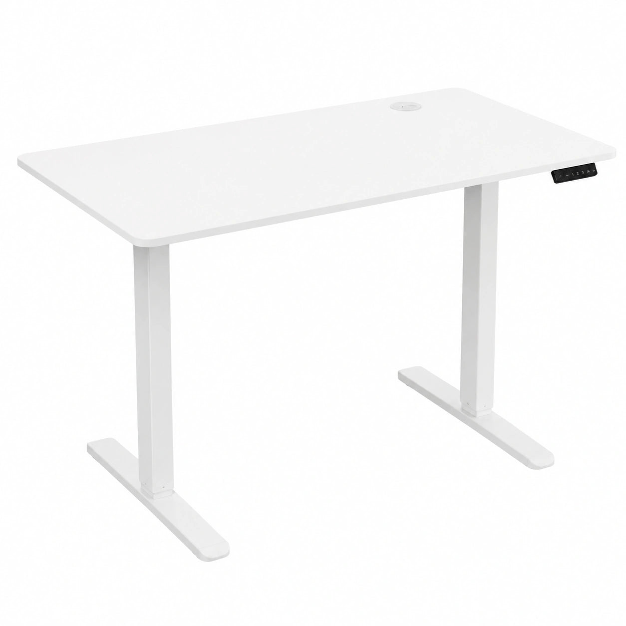 Elektrisch höhenverstellbarer Schreibtisch FlexxPro mit LED-Bedienfeld, 3 Größen, 2 Farben, durchgehende Arbeitsplatte und Kabeldurchführung, ergonomisch und stufenlos
