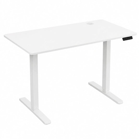 Elektrisch höhenverstellbarer Schreibtisch FlexxPro mit LED-Bedienfeld, 3 Größen, 2 Farben, durchgehende Arbeitsplatte und Kabeldurchführung, ergonomisch und stufenlos