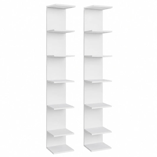 Vicco Wandregal Set Paolo, Weiß, 28 x 190 cm, Bücher- und Dekoregale zur Wandmontage