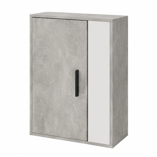 Vicco Berno Hängeschrank, Betonoptik/Weiß, 50,1 x 78,4 cm, vielseitiger Stauraum, für Wandmontage