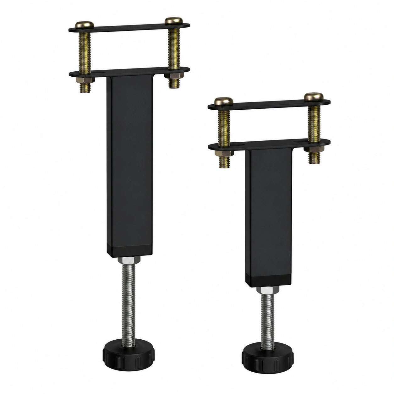 Höhenverstellbare Metallfüße für Bettrahmen, Ersatz für Mittelrahmen, geeignet für Plattform-Bettgestelle (20-27 cm)