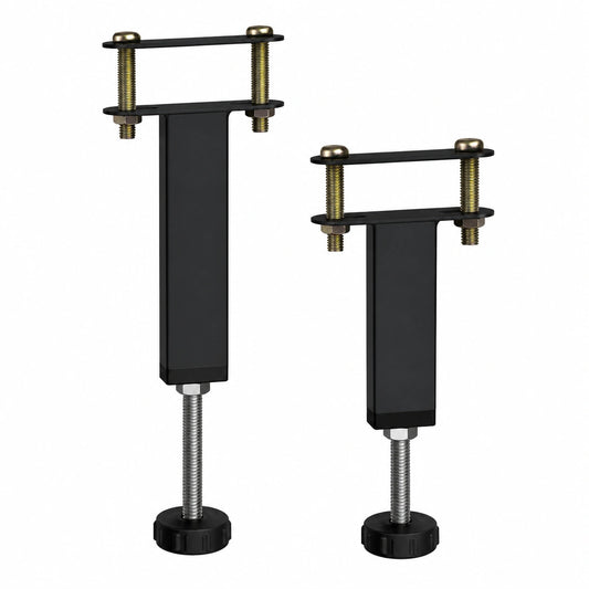 Höhenverstellbare Metallfüße für Bettrahmen, Ersatz für Mittelrahmen, geeignet für Plattform-Bettgestelle (20-27 cm)