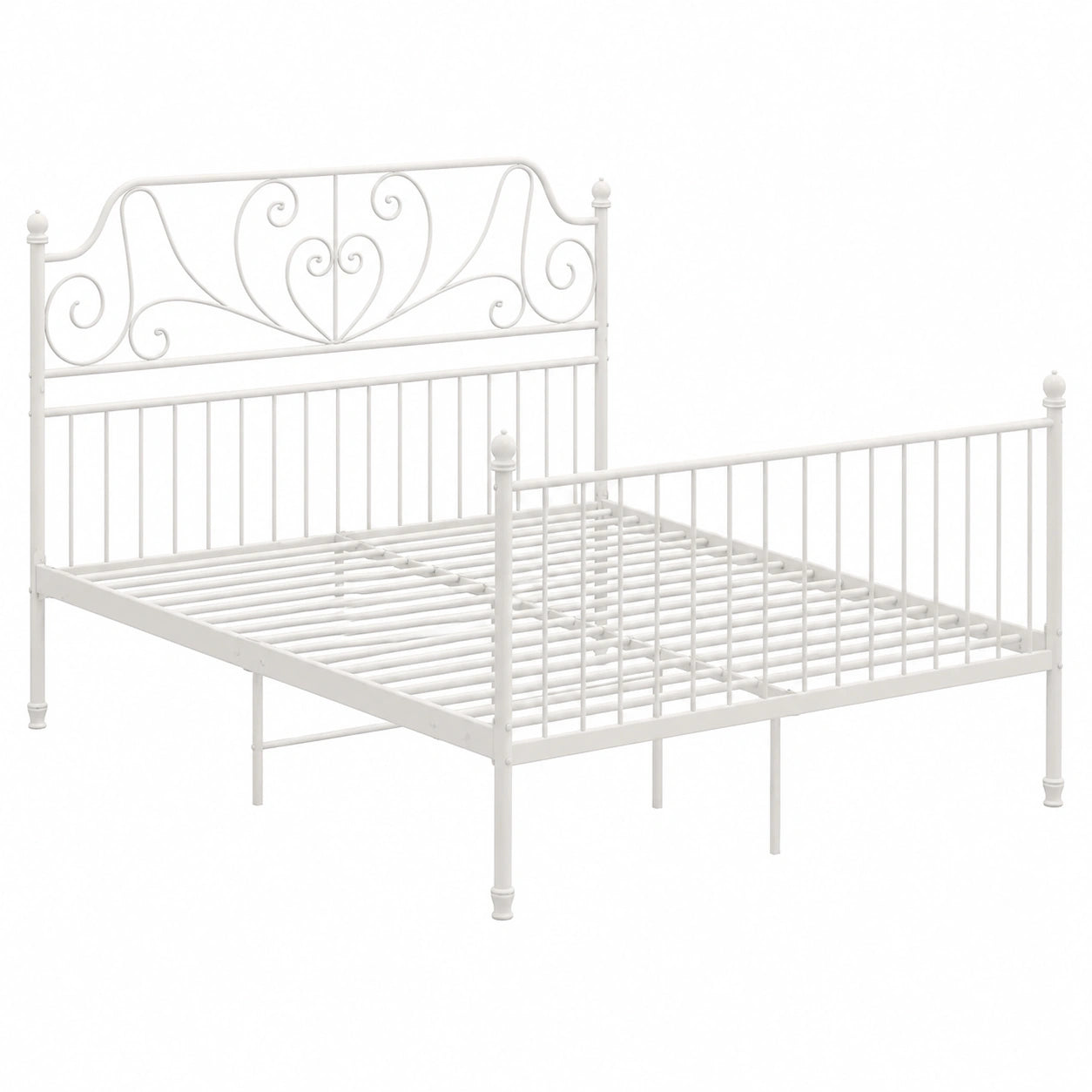 Metallbettgestell 160x200cm weiß – Stilvolles Doppelbett für Ihr Schlafzimmer