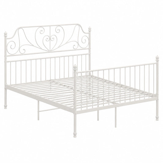 Metallbettgestell 160x200cm weiß – Stilvolles Doppelbett für Ihr Schlafzimmer