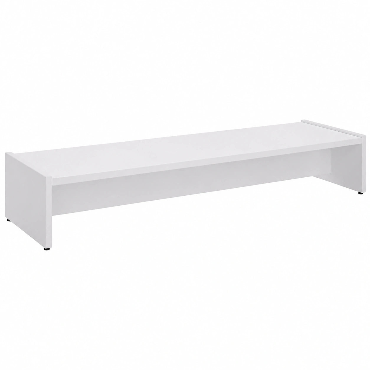 Ergonomischer Monitorständer Weiß - 100 cm Erhöhung für Dual-Bildschirm, Schreibtisch-Organizer