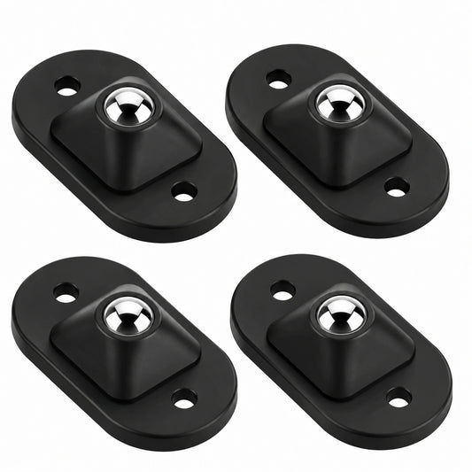 4er-Set Lenkrollen mit Befestigungsplatten und Schrauben – 2,5 cm Gummiräder für Möbel, Schreibtische und Werkbänke – Schwerlastkapazität