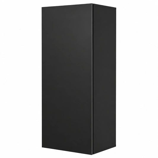 Eleganter Hängeschrank Calabrini BR11 für modernes Wohnzimmer, Schwarz Hochglanz